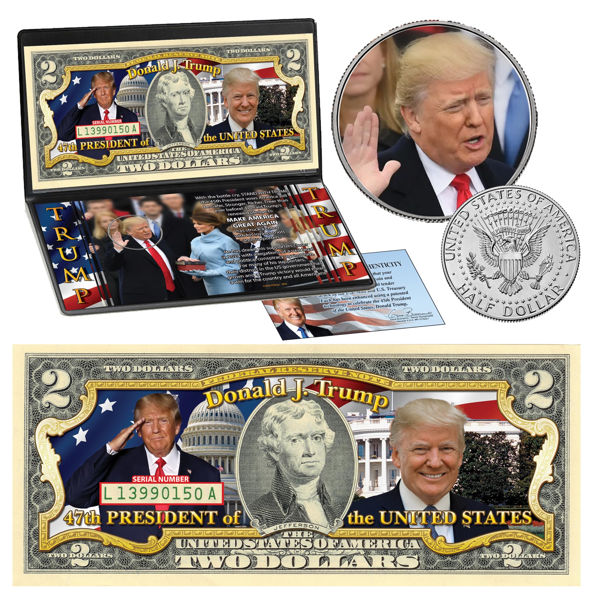 The President Donald Trump Official Colorized Coin